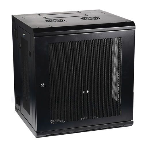 Maxxwave 12U Swing-Out Wall Mounted Indoor Enclosure 24" Deep With Lockable Front Door And Side Panel