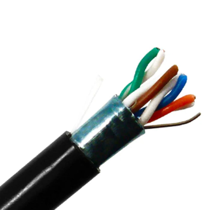 Primus CAT5E Outdoor Bulk Ethernet Cable, Direct Burial Shielded Solid Copper, 24 AWG - Pull Box, 1000ft [C5CMXE-432BK]