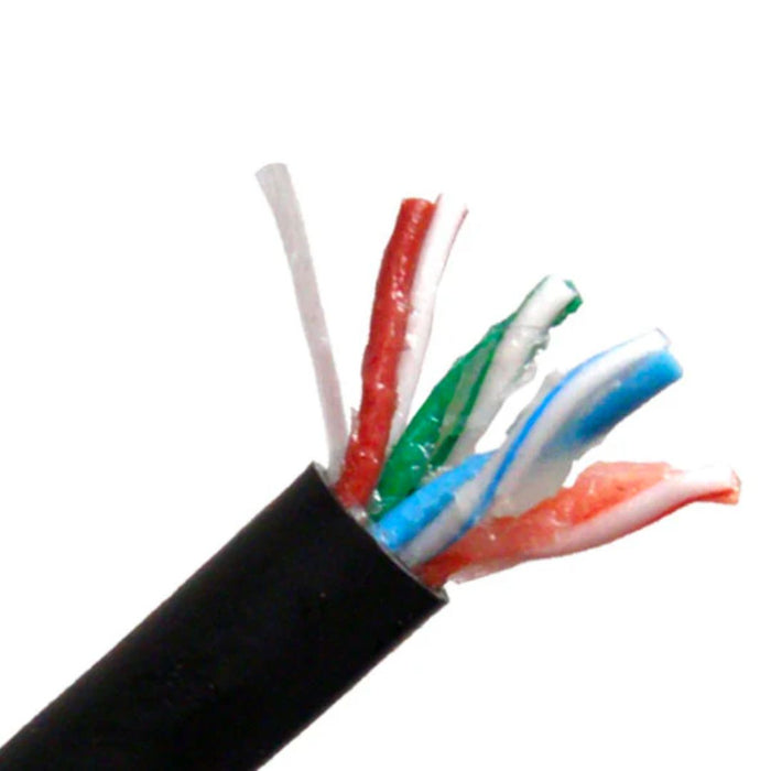 Primus Cable CAT5E Outdoor Bulk Ethernet Cable, Direct Burial Solid Copper UTP CMX, Gel Filled, 24 AWG (1000FT) - Pull Box, Black