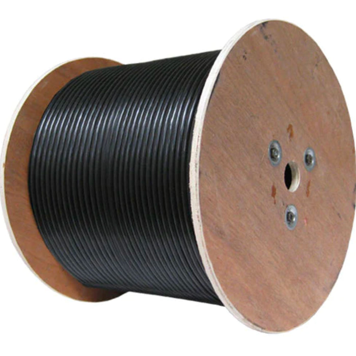 Primus Cable CAT6 Direct Burial Outdoor Bulk Ethernet Cable, Solid Copper Dual Shielded, 23AWG (1000FT) - Spool, Black