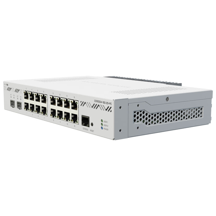 MikroTik CCR2004 16x Gigabit 2x 10Gbps SFP+ Passive Cooling Cloud Core Router [CCR2004-16G-2S+PC]