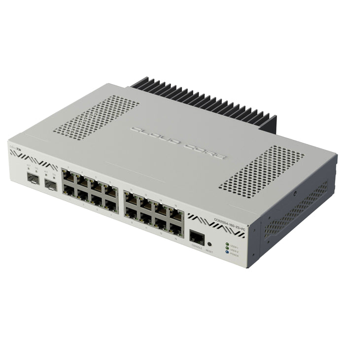 MikroTik CCR2004 16x Gigabit 2x 10Gbps SFP+ Passive Cooling Cloud Core Router [CCR2004-16G-2S+PC]