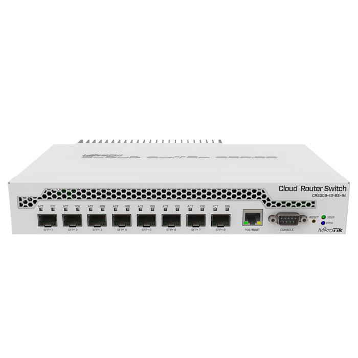 MikroTik CRS309-1G-8S+IN 8x 10G SFP+ Ports PoE Cloud Router Switch