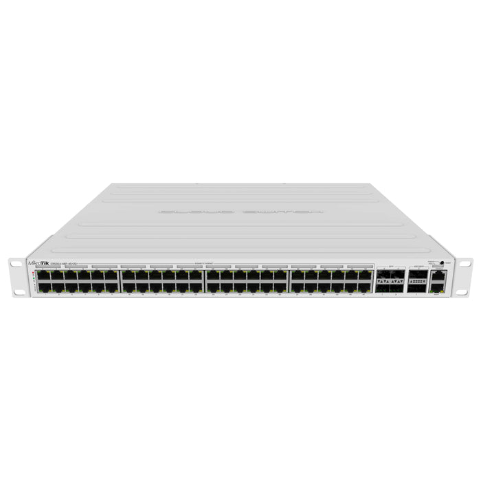 MikroTik 48-Port Cloud Router Switch 4x SFP+ 2x QSFP w/ PoE [CRS354-48P-4S+2Q+RM]