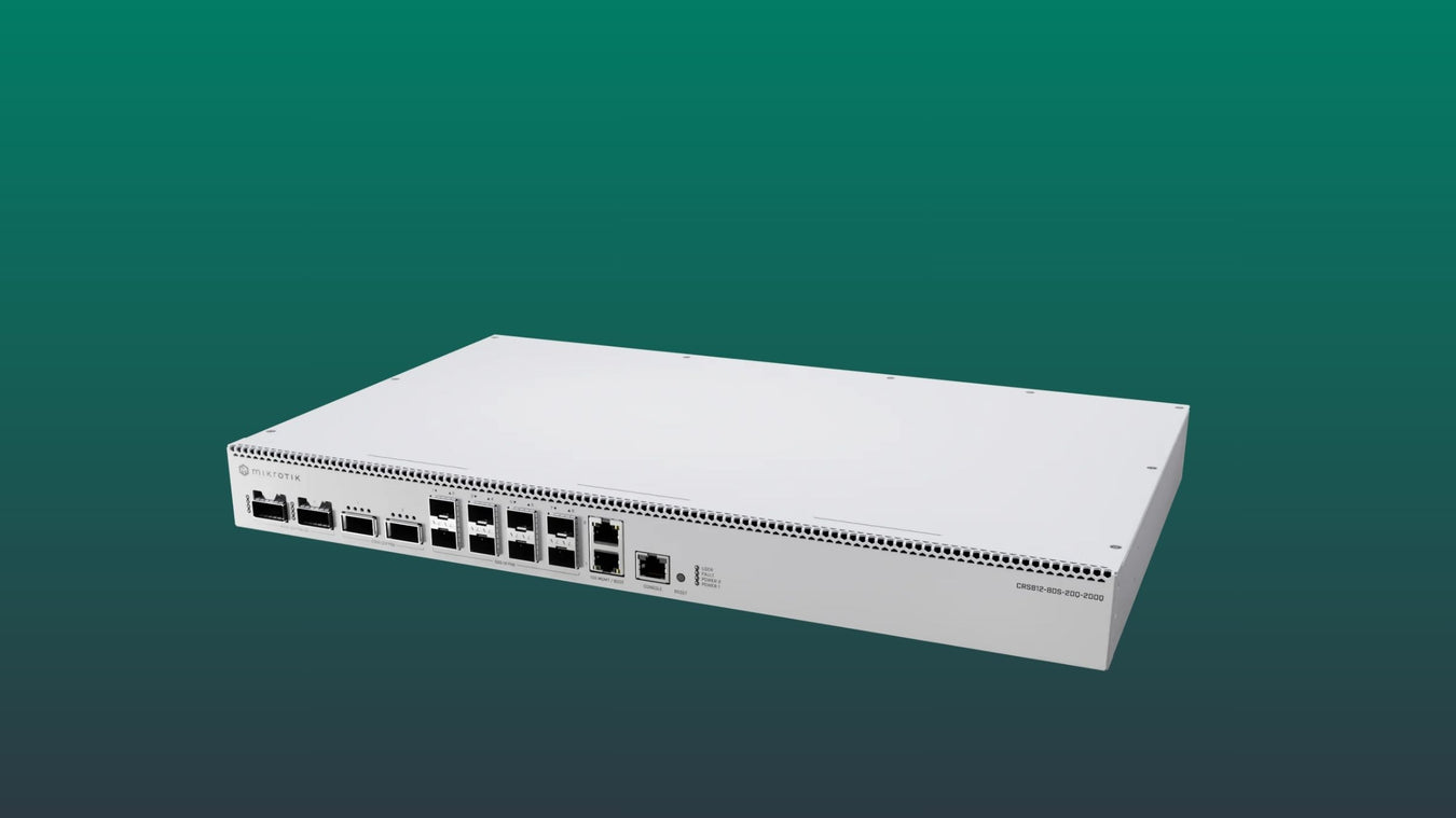 MikroTik CRS812 high-speed network switch with SFP and QSFP ports