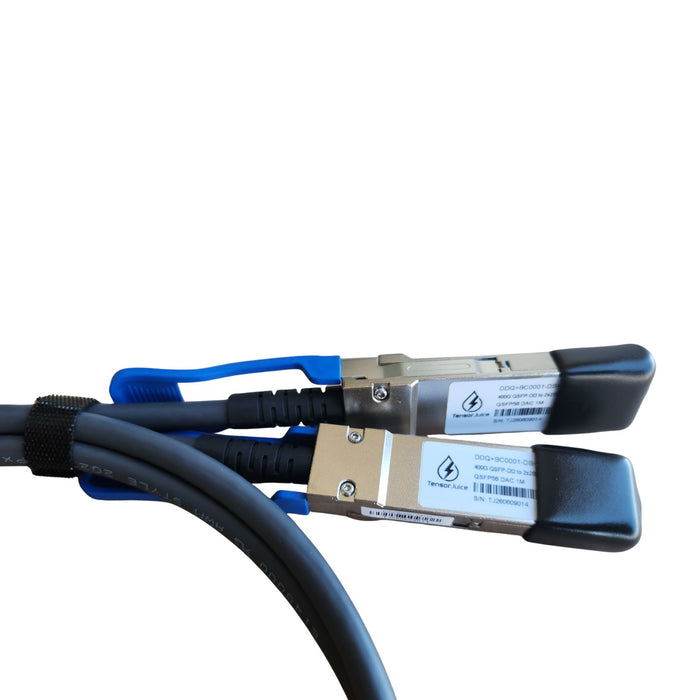Tensor Juice 400G QSFP-DD to 2x 200G QSFP56 DAC Cable 1M | NVIDIA Compatible