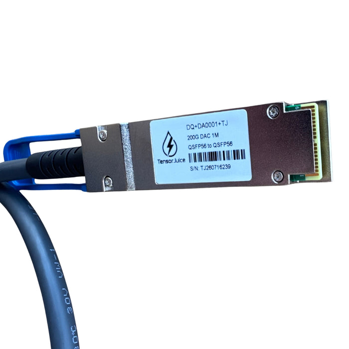 Tensor Juice 200G QSFP56 DAC Cable, 1M | NVIDIA/Mellanox Compatible