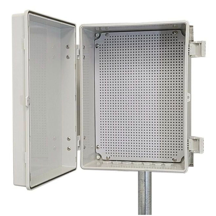 Tycon Systems 15 x 11 x 6in UV Resistant Polycarbonate IP66 Enclosure [ENC-PL-15x11x6]