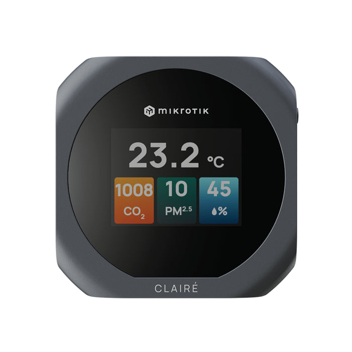 MikroTik CLAIRÉ Indoor Air Quality Monitor – Grey [IAQM-THC2PV-G]