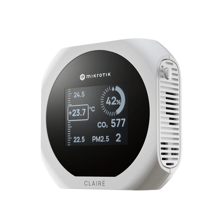 MikroTik CLAIRÉ Indoor Air Quality Monitor – White [IAQM-THC2PV-W]