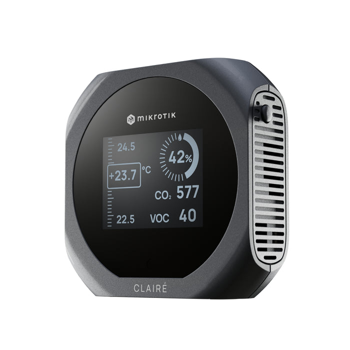 MikroTik CLAIRÉ Lite Indoor Air Quality Monitor - Grey [IAQM-THC2V-G]