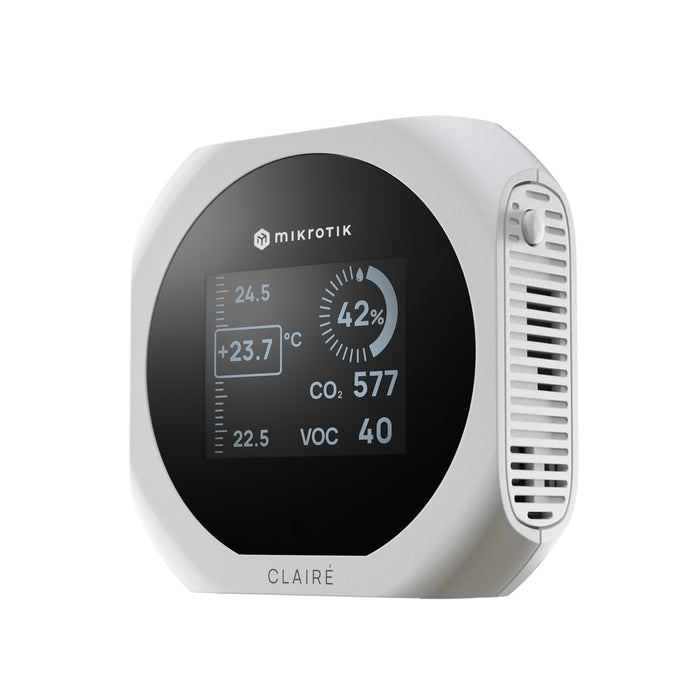 MikroTik CLAIRÉ Lite Indoor Air Quality Monitor - White [IAQM-THC2V-W]