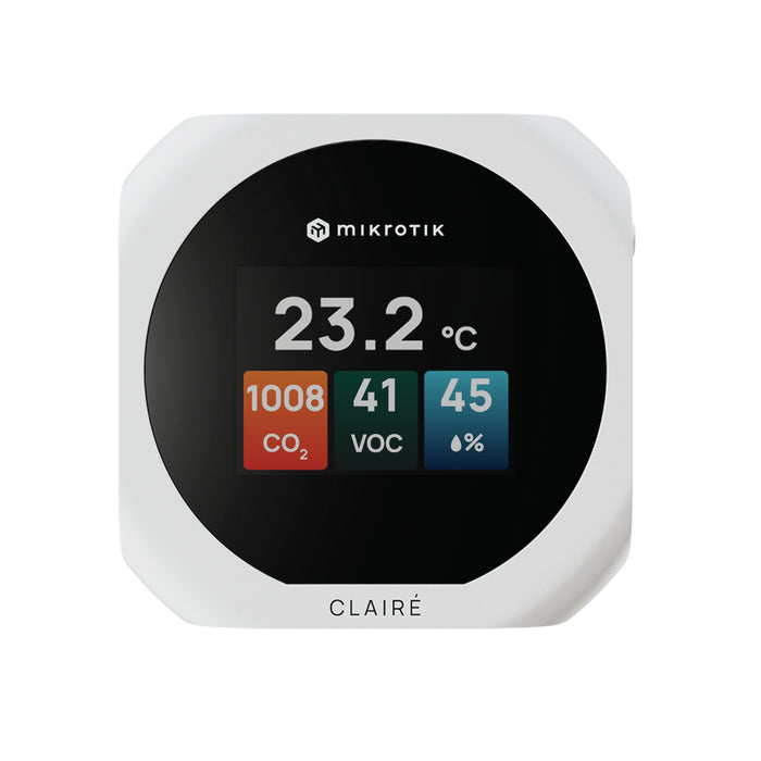 MikroTik CLAIRÉ Lite Indoor Air Quality Monitor - White [IAQM-THC2V-W]