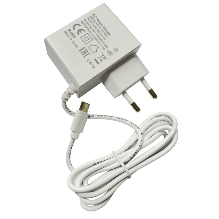 MikroTik 5V 2.4A 12W USB Power Supply for hAP ax lite Type C (EU) Plug [MT13-052400-E15BG]