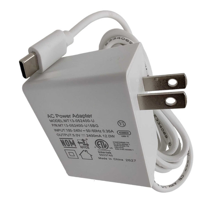 MikroTik 5V 2.4A 12W USB-C Power Supply for L41G-2axD, Type A (US) plug [MT13-052400-U15BG]