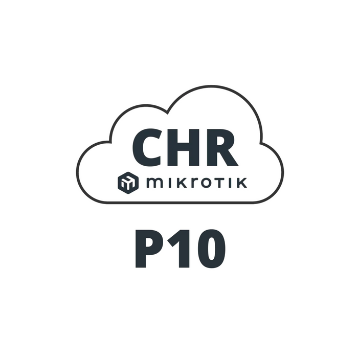 MikroTik Cloud Hosted Router P10 Perpetual 10Gbps Upload Per Interface [CHR-P10]