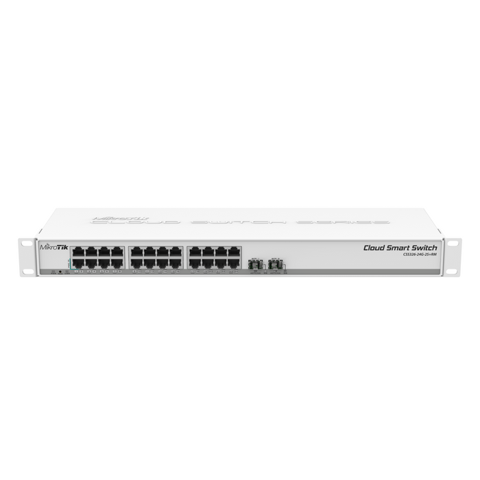 MikroTik CSS326-24G-2S+RM 24-Port Gigabit Smart Switch with 2x 10G SFP+