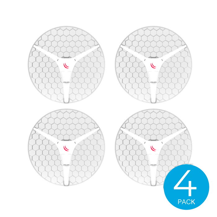 MikroTik LHG XL HP5 5GHz High Powered XL 27dBi DualPol Integrated Antenna 4Pack US [RBLHG-5HPnD-XL4pack-US]