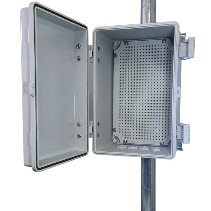 Tycon Systems 11 x 7 x 6in UV Resistant Polycarbonate IP66 Enclosure [ENC-PL-11x7x6]