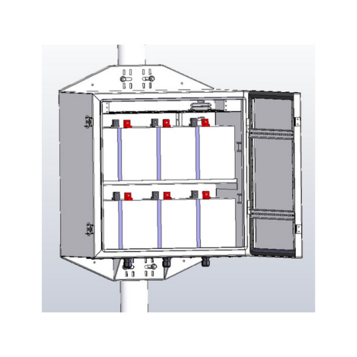 Tycon Systems 24 x 24 x 16in Steel Outdoor Enclosure with Secure Locking Door [ENC-STL-24x24x16]
