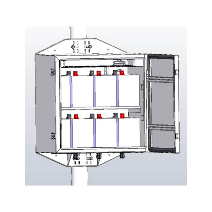 Tycon Solar Weatherproof Steel Outdoor Enclosure - 24 x 24 x 16 [ENC-STL-24x24x16]