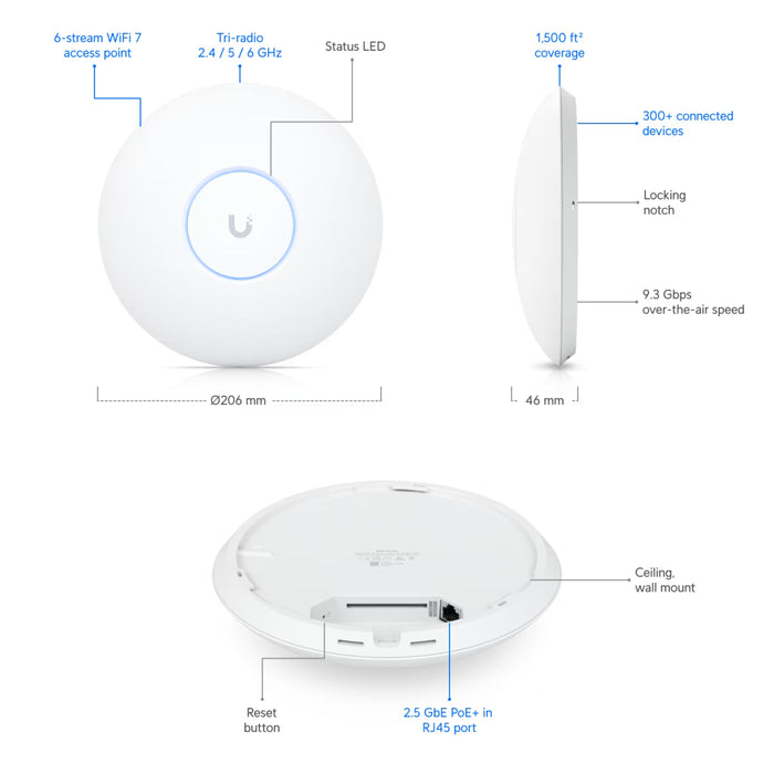 Ubiquiti U7 Pro Access Point (US) [U7-Pro-US]