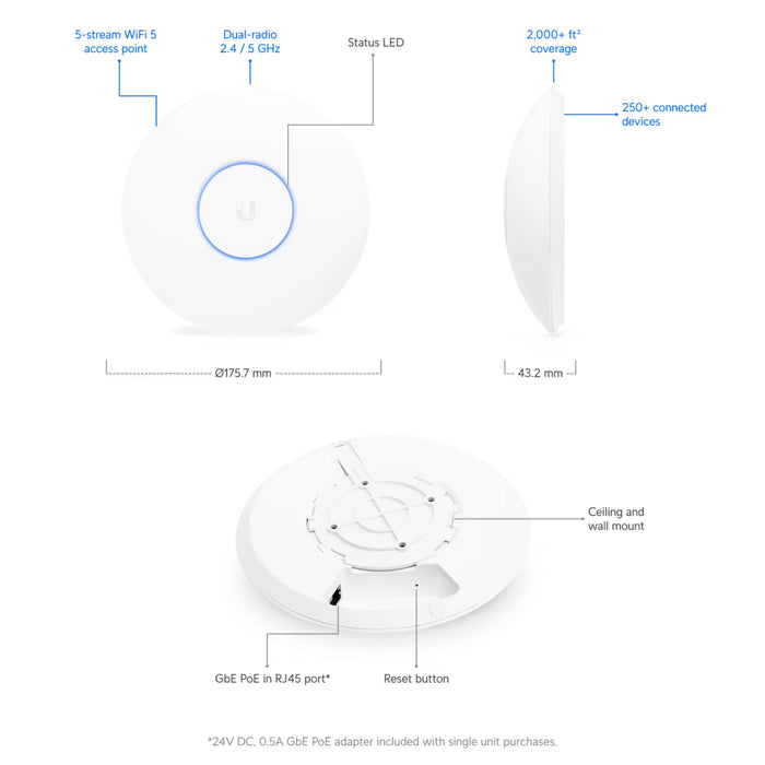 Ubiquiti UniFi Access Point AC Long Range (US Version( [UAP-AC-LR-US]