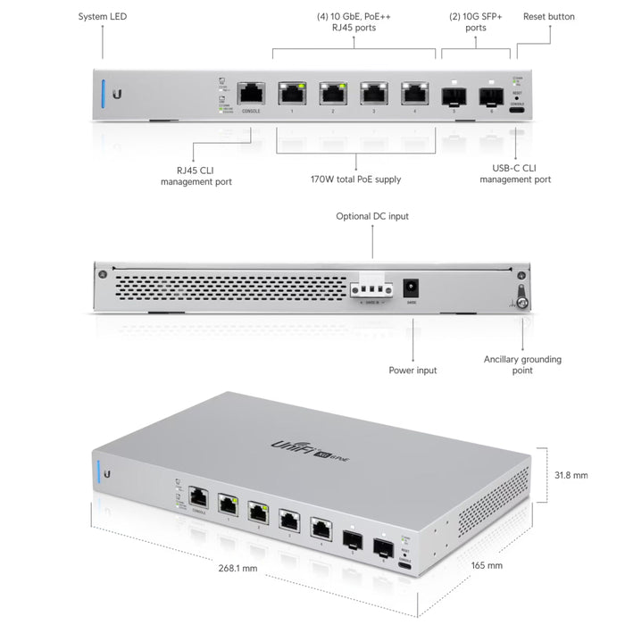 Ubiquiti UniFi Switch XG 6 PoE [US-XG-6POE]