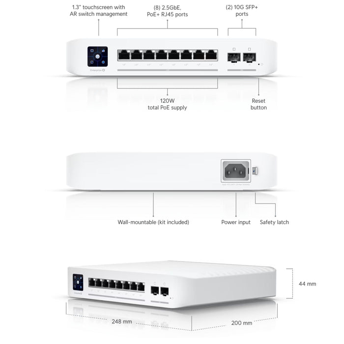 Ubiquiti UniFi Enterprise 8-Port Layer 3 Switch [USW-ENTERPRISE-8-POE]