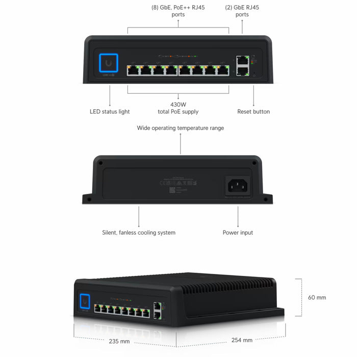 Ubiquiti UniFi 10-Port Industrial Switch [USW-Industrial]