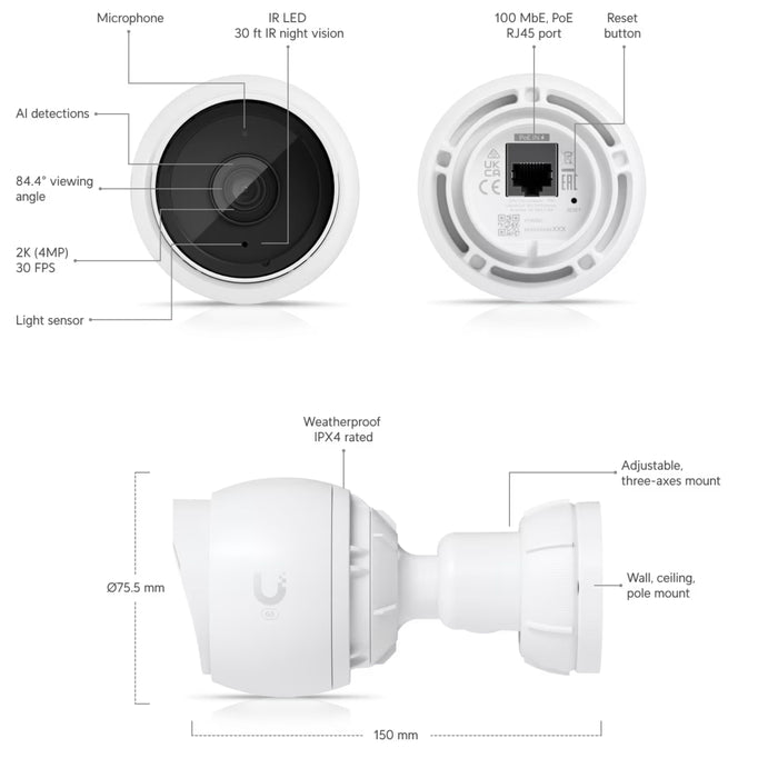 Ubiquiti UniFi Protect G5 Bullet Camera [UVC-G5-Bullet]