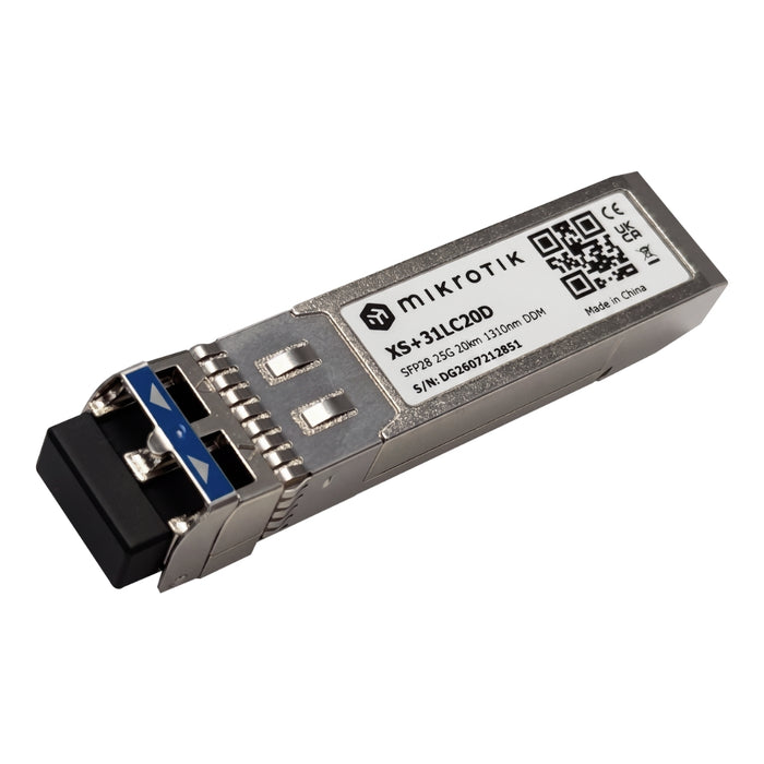 MikroTik XS+31LC20D 1G/10G/25G SFP28 Single-Mode Module, 20 km