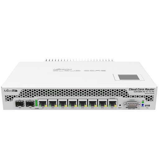 MikroTik CCR1009 Cloud Core Router with Passive Cooling and SFP+ port [CCR1009-7G-1C-1S+PC]