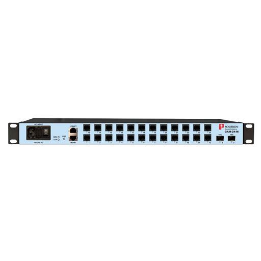 Positron G.hn Access Multiplexer GAM with 24-dual pair MIMO copper 2x 10Gbps SFP+ Ports [GAM-24-M]