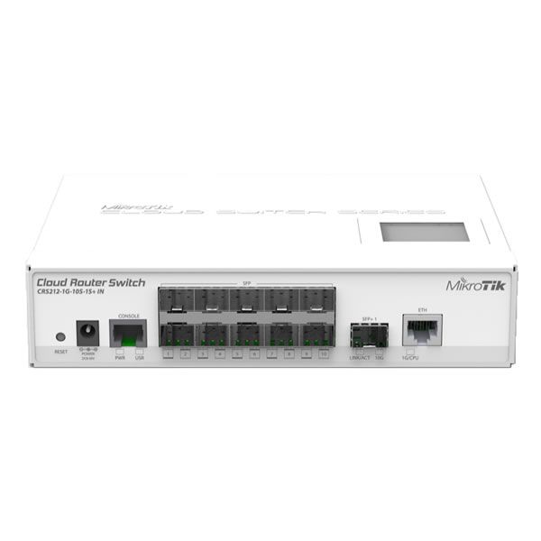 MikroTik Cloud Router 1x Gigabit port 10x SFP 1X SFP+ Layer3 Switch [CRS212-1G-10S-1S+IN]