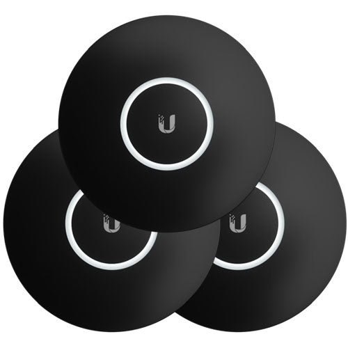 Ubiquiti nanoHD / U6 Lite Access Point Cover, Black (3-Pack) [nHD-cover-Black-3]
