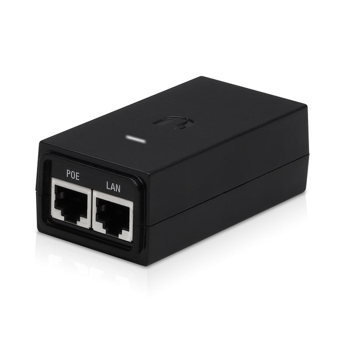 Ubiquiti 24V DC 12W Gigabit Replacement PoE Adapter, Black [POE-24-12W-G]