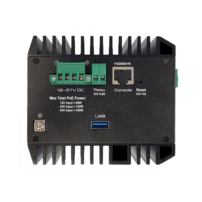 Tycon Systems 10 Port 8x 802.3at/bt PoE Managed GigE Industrial PoE Network Switch [TP-SW8GBT/AT/PSV-U]