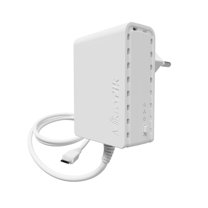 MikroTik Power adapter with PWR-LINE functionality for microUSB MikroTik Router (EU Plug) [PL7400]