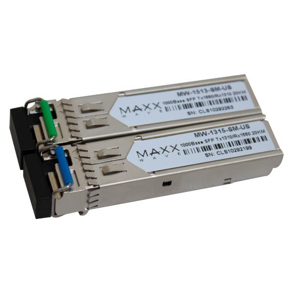 Maxxwave Single-Mode DDM SFP Fiber Module Pair