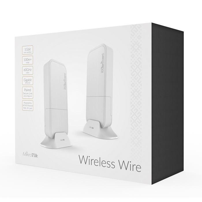 MikroTik Wireless Wire 60GHz PTP Gigabit Link Kit [RBwAPG-60adkit] **OPEN BOX**