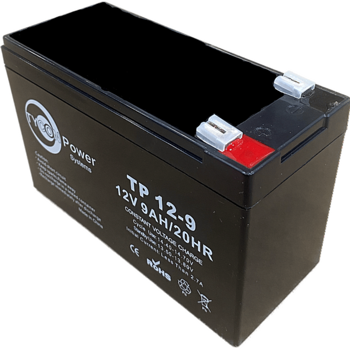 Tycon Solar 12V 9AH Non-Spillable Sealed Lead Acid AGM Battery [TPBAT12-9]