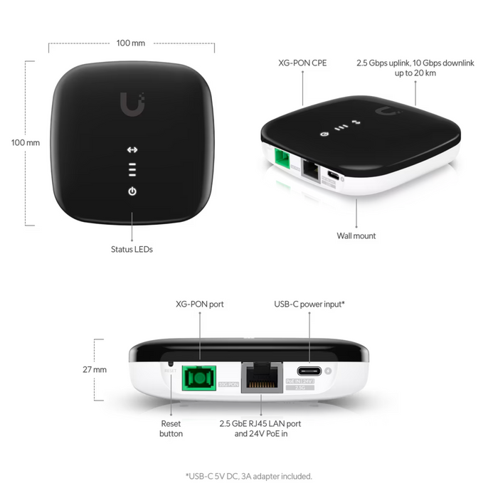 Ubiquiti UISP Fiber XG-PON CPE [UISP-FIBER-XG]