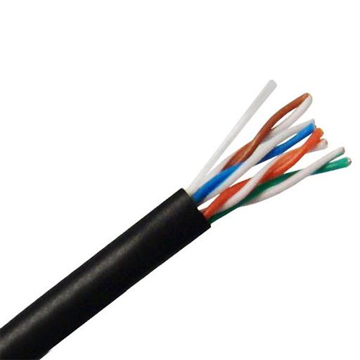 Primus Cable CAT5e 350MHz Cable Indoor/Outdoor Unshielded CMX/CMR - 1000 Ft. Black (pull-out box)