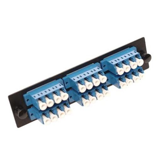 Primus Cable 24-Port Fiber Adapter Panel with 6 Quad LC Single Mode Adapters