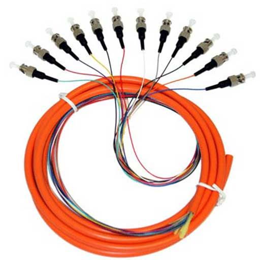 Primus Cable 3m ST, 12 Strand, Multi Mode, 62.5/125 OM1, Fiber Pigtail