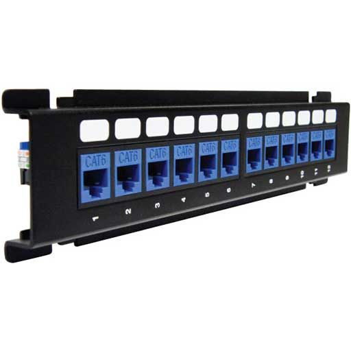 Primus Cable Blank High Density Patch Panel 12-Port Vertical Mount w/ 89D Bracket