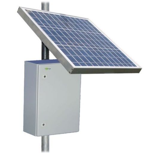 Tycon Solar RemotePro 12V 20W Small Aluminum Enclosure 12V 104Ah Battery 85W Solar Panel 24V 30W PoE 12V 1.5A Aux 24V Continuous Remote Solar Power System