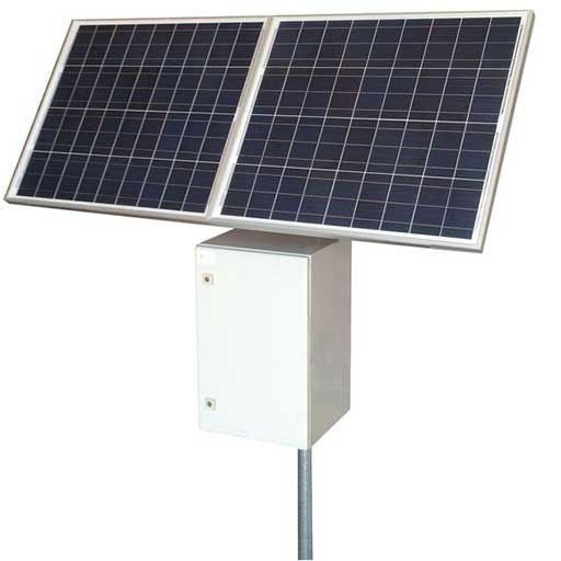 Tycon Solar RemotePro 12V/24V 25W Small Aluminum Enclosure 12V/24V 104Ah Battery 170W Solar Panel 12/24VDC 20A Output Continuous Remote Solar Power System with PWM Controller