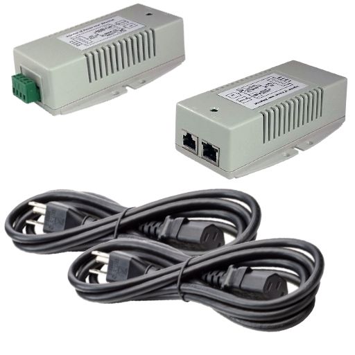 Tycon Power 18-36V in 802.3af/at 56VDC 21W out 70W High-Power DC to DC Converter Gigabit PoE Injector Two-Pack